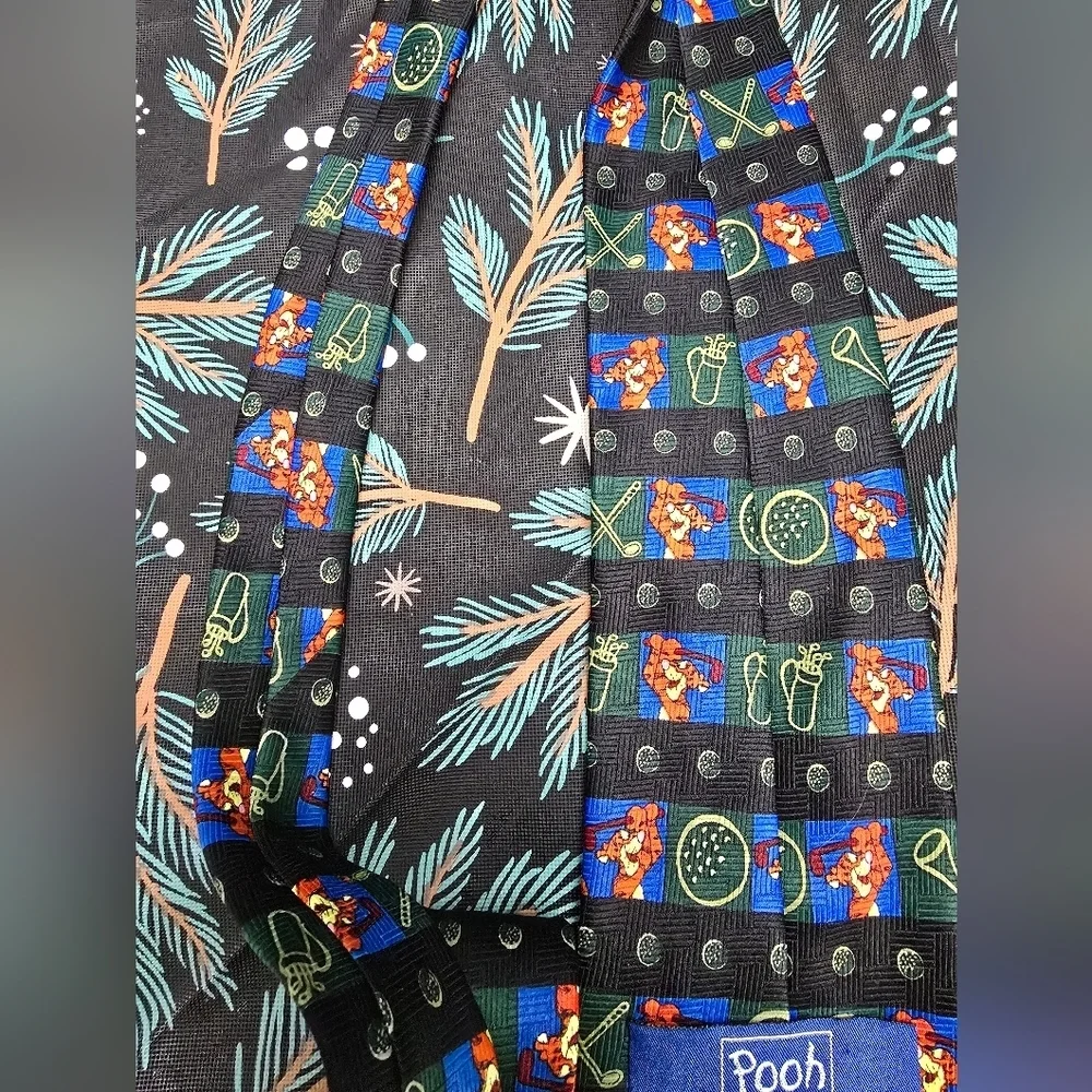 Disney Tie Tigger Golf Multicolor Novelty Men Necktie